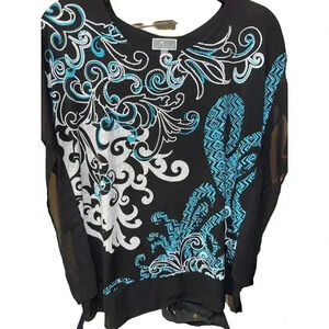 JM COLLECTION blouse Size M medium